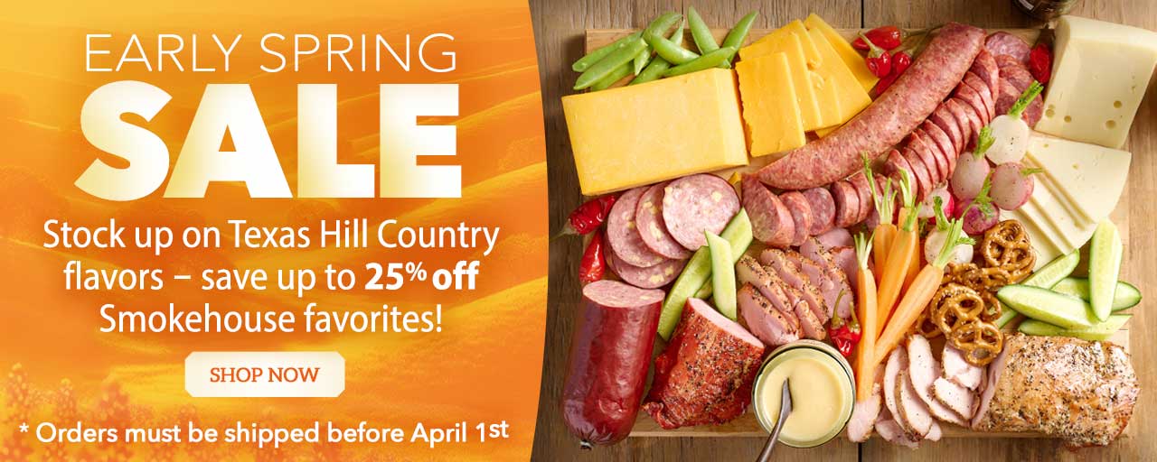 Winter Sale - Warm up with winter savings up to 25% off assortments, sausage, sweet treats, and more!